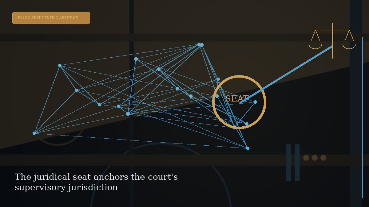 Editorial visual explaining The juridical seat anchors the court's supervisory jurisdiction