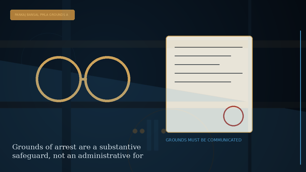 Editorial visual explaining Grounds of arrest are a substantive safeguard, not an administrative formality
